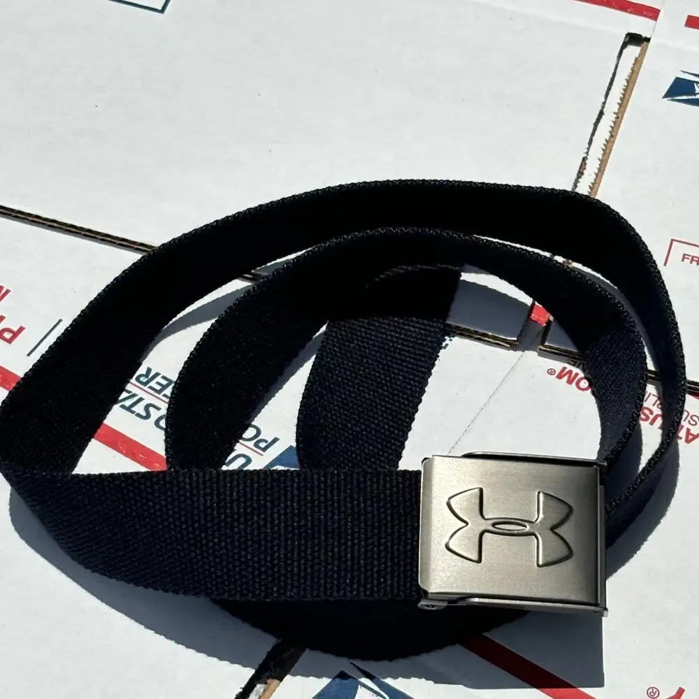 Silver & Black Under Armour Men's Belt